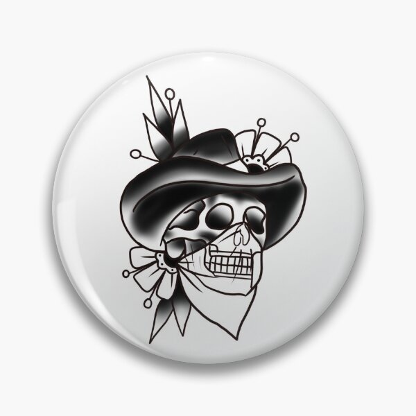 Item preview, Traditional Cowboy Skull designed and sold by LaLunaTattoo.