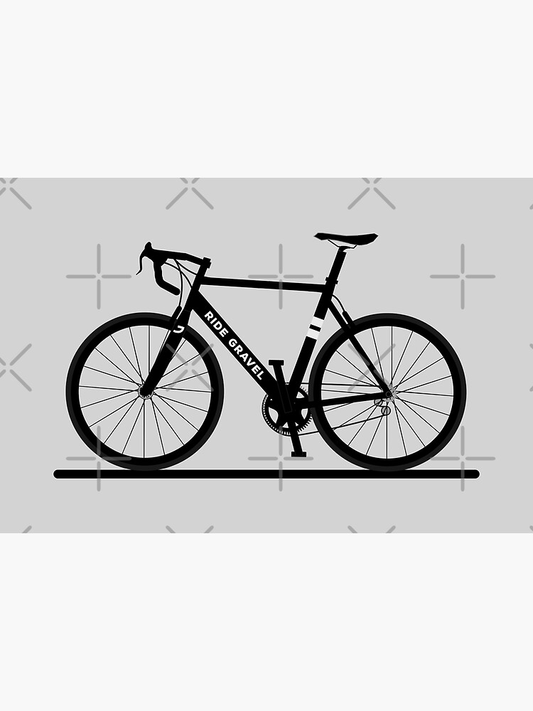 "Gravel Bike Ride Gravel Black Road Bike" Poster by grinta2021