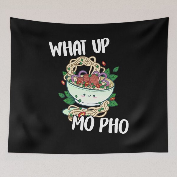 Item preview, What Up Mo Pho Funny Pho Soup Kawaii Fan designed and sold by Dressed For  Duty.