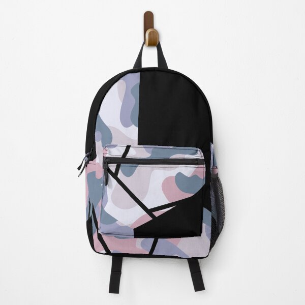 Item preview, Camouflage Hexagon Negative Space - Pink Purple Blue with Black Background designed and sold by T-RAZR.