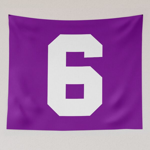Item preview, Number 6 Sports Purple designed and sold by Shariss.