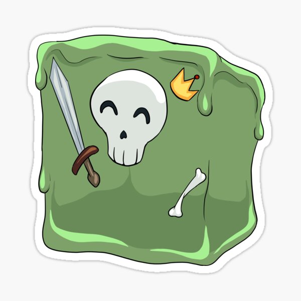 "Cute Gelatinous Cube" Sticker for Sale by PixelGardenArt Redbubble