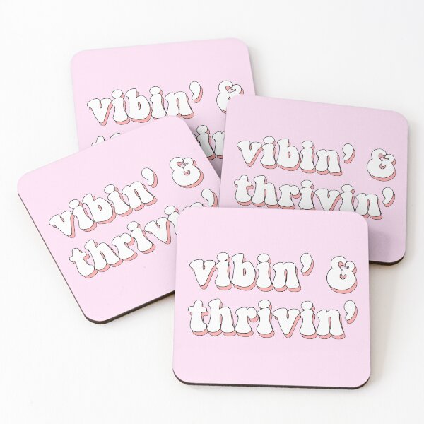 Item preview, vibin' & thrivin' sticker | COOL AESTHETIC STICKERS designed and sold by maria-smile.