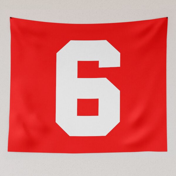 Item preview, Number 6 Sports Red designed and sold by Shariss.