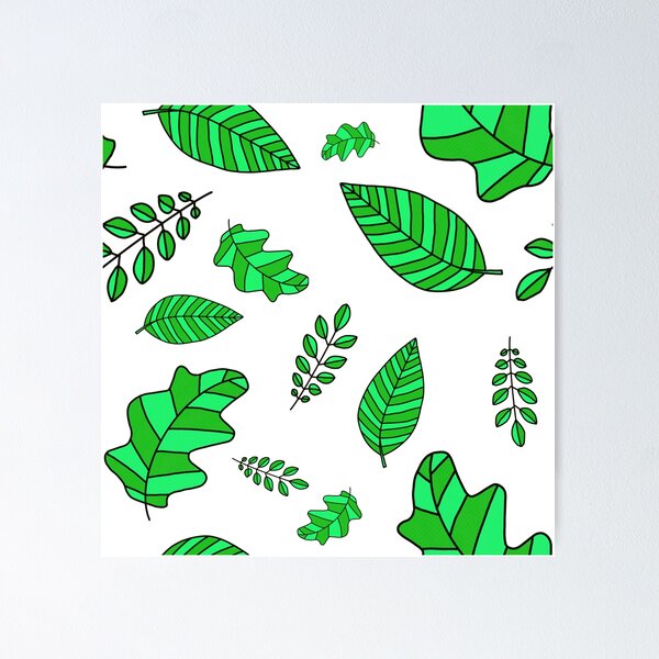 Item preview, Green leaves designed and sold by Kyla Slobodin.