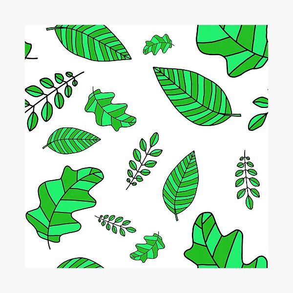 Item preview, Green leaves designed and sold by Kyla Slobodin.