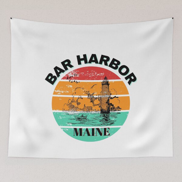 Item preview, Bar Harbor Maine Lighthouse Retro Sunset designed and sold by adriana-holmes.