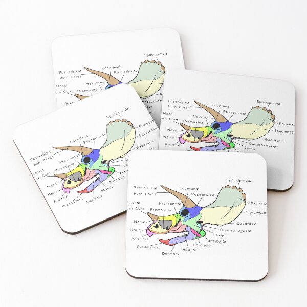 Item preview, Triceratops Skull (Colored & Labeled) designed and sold by peltigaan.