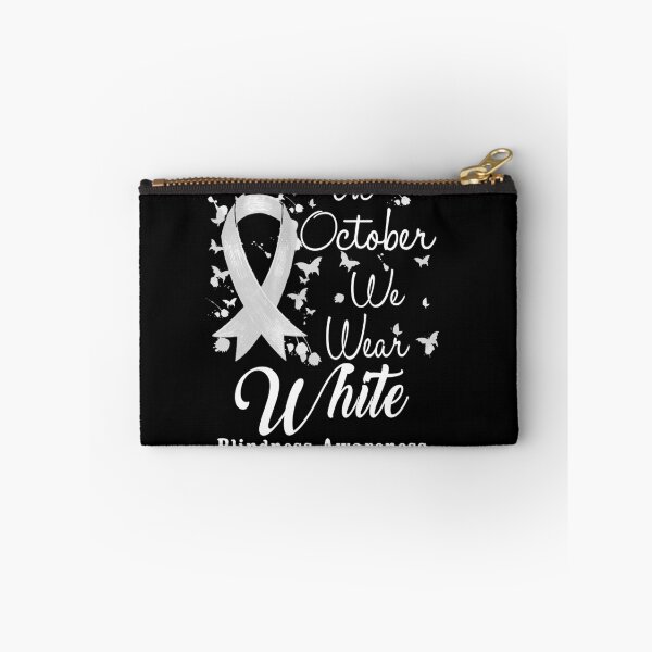 Item preview, In October We Wear White Ribbon Blindness Awareness designed and sold by largellie.
