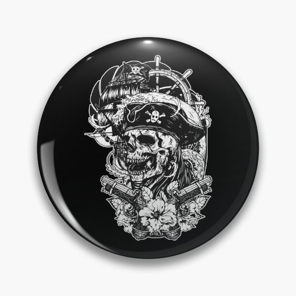 Item preview, Pirate skull and flower designed and sold by zaher97.