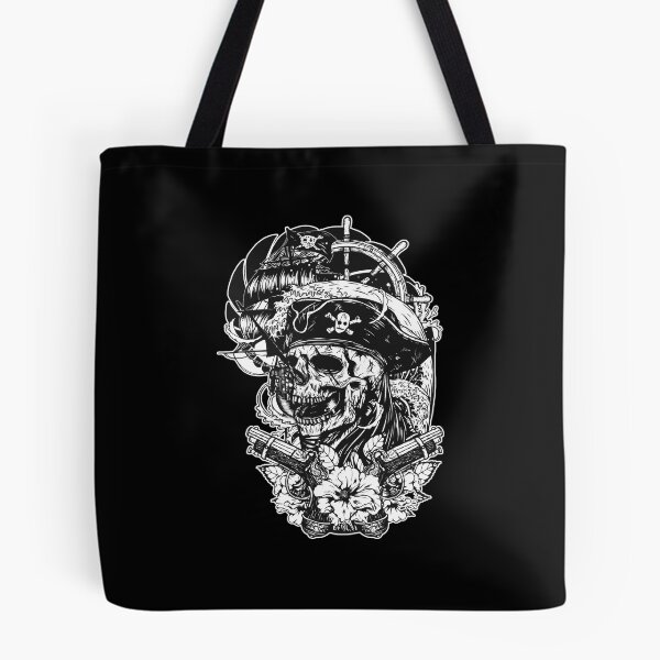 Item preview, Pirate skull and flower designed and sold by zaher97.