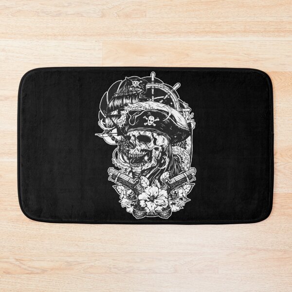 Item preview, Pirate skull and flower designed and sold by zaher97.