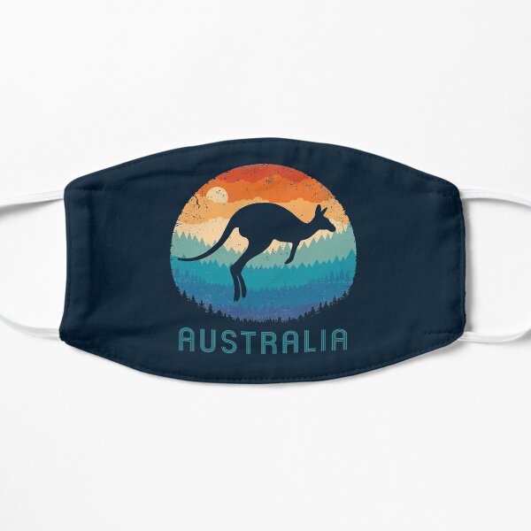 Australia Kangaroo Retro Flat Mask