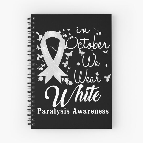 Item preview, In October We Wear White Ribbon Paralysis Awareness designed and sold by largellie.