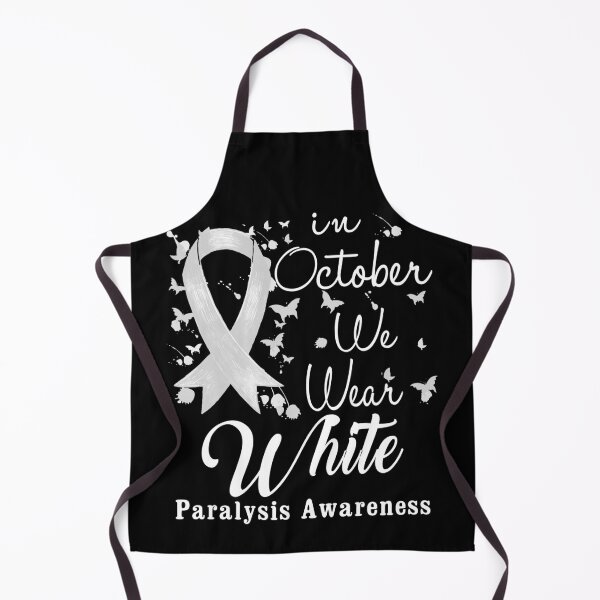 Item preview, In October We Wear White Ribbon Paralysis Awareness designed and sold by largellie.