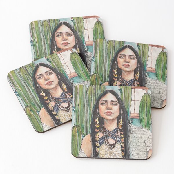 Item preview, Blue house and Mexican fence post cacti  designed and sold by nidimar.
