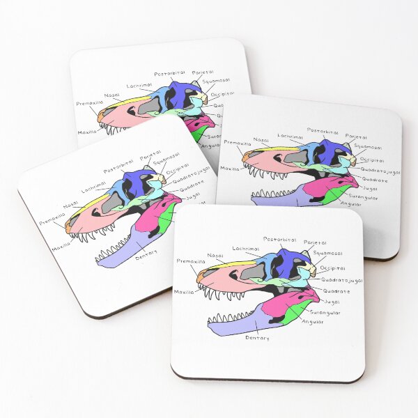 Item preview, Tyrannosaurus Skull (Colored & Labeled) designed and sold by peltigaan.
