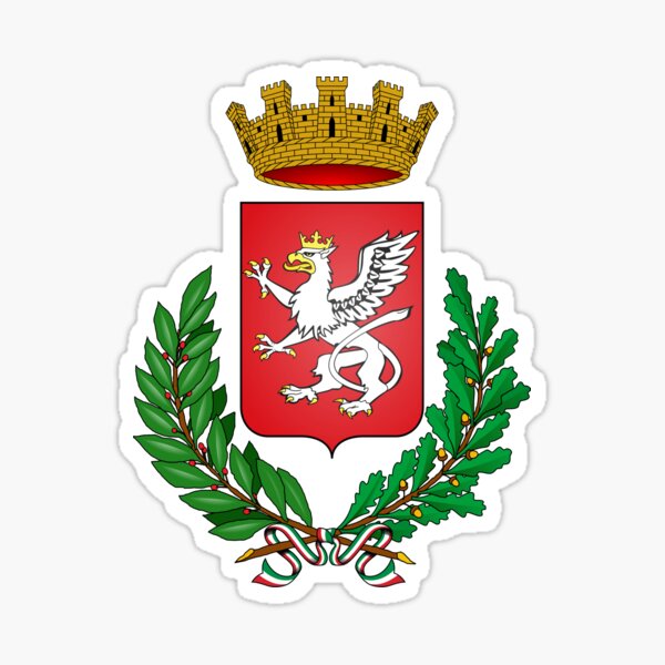 Perugia stemma coat of arms Italy provincia etichetta sticker 9cm x 13cm 