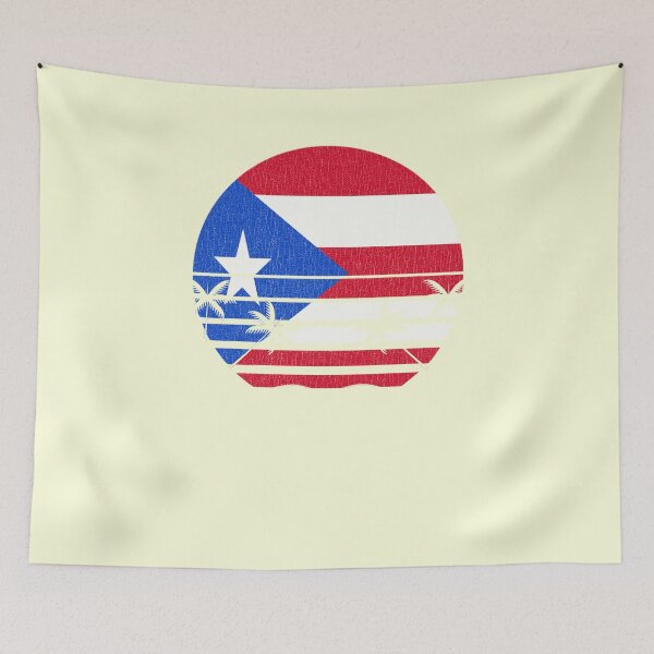 Item preview, Gift for Puerto Ricans | Puerto Rico Flag Retro Sunset Palm Tree designed and sold by ETIndustries.