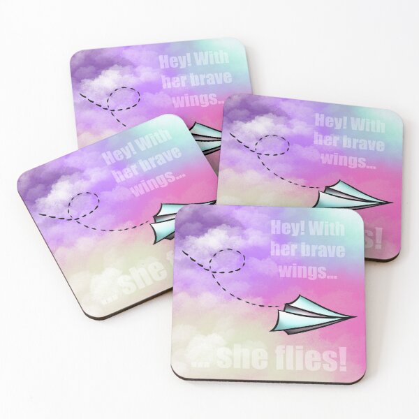 Item preview, Con sus alas valientes ... ¡Vuela! (Rosado) designed and sold by GlaDyxies.