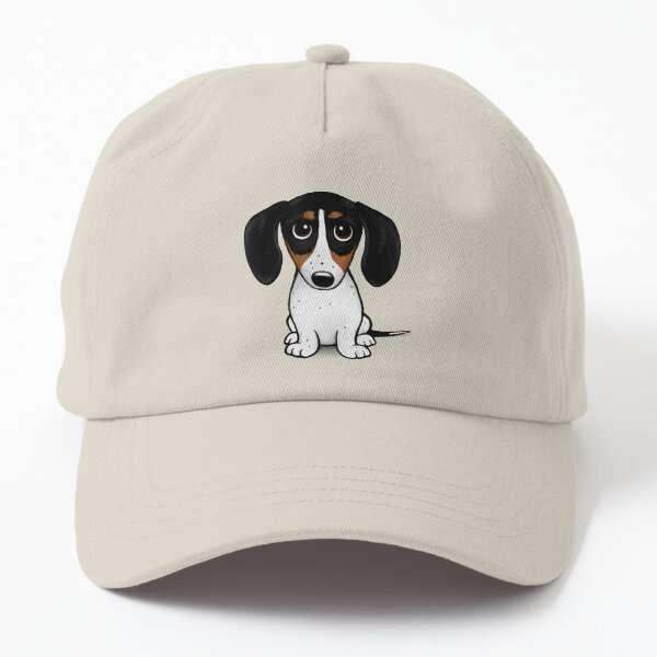 Vista previa del artículo con la obra «Piebald Dachshund | Lindo perro salchicha negro, tostado y blanco», diseñado y vendido por Jenn Inashvili.