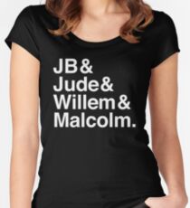 A LITTLE LIFE book JB & Jude & Willem & Malcolm (in white) Women's Fitted Scoop T-Shirt
