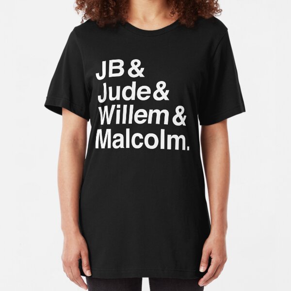 A LITTLE LIFE book JB & Jude & Willem & Malcolm (in white) Slim Fit T-Shirt