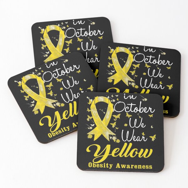 Item preview, In October We Wear Yellow Ribbon Obesity Awareness designed and sold by largellie.