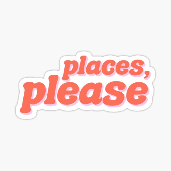 Item preview, Places, Please Vintage Groovy Pink and Red Lettering for Stage Manager designed and sold by citreon.