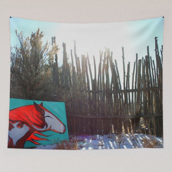 Item preview, Paint Horse by a Latilla Fence designed and sold by KR Art Studio.