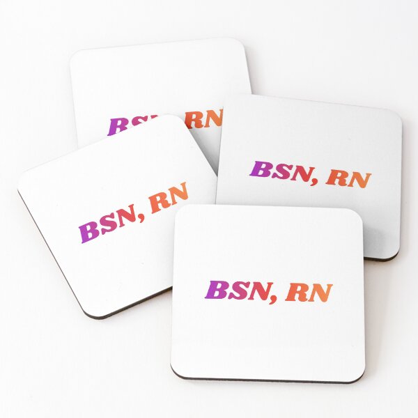 Item preview, BSN, RN- purple to orange gradient designed and sold by CSdoodles.