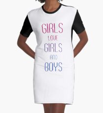 Girls Love Girls and Boys Graphic T-Shirt Dress