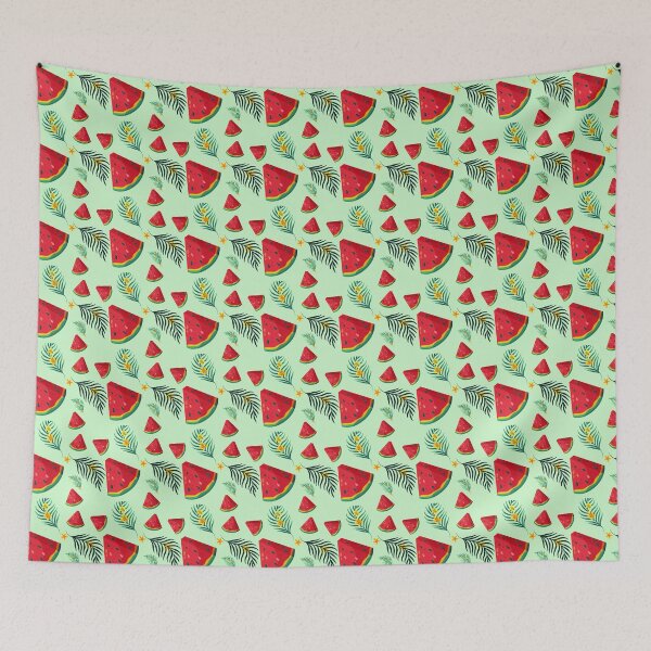 Item preview, Watermelon Tropical Flowers Pattern designed and sold by PlanetPattern.
