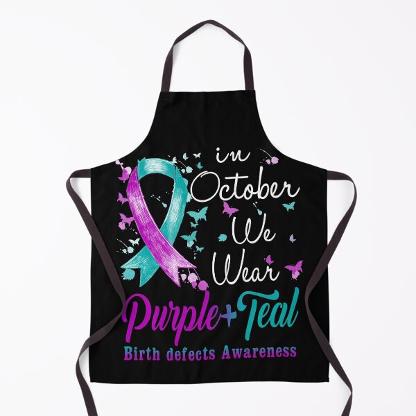 Item preview, In October We Wear Purple & Teal Ribbon Birth defects Awareness designed and sold by largellie.