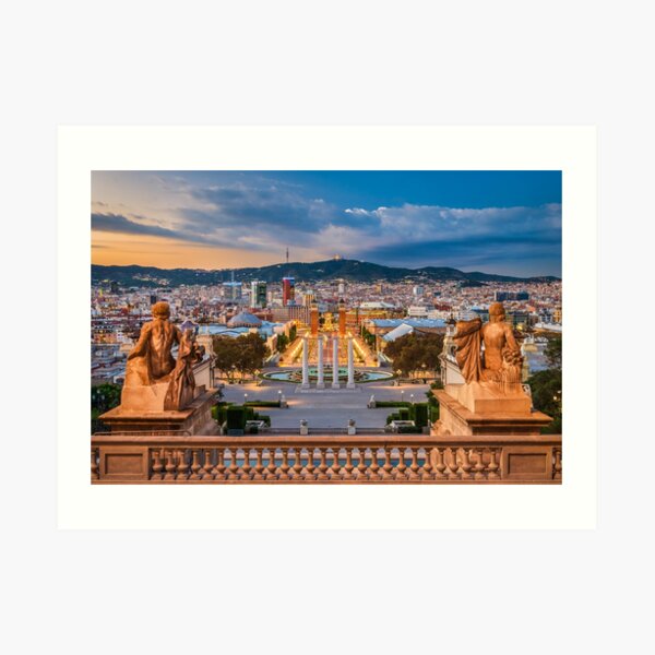Skyline of Barcelona Art Print