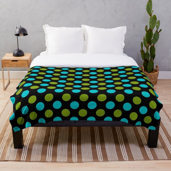 Item preview, Retro Green and Blue Polka Dot Pattern designed and sold by ChelleCreate.