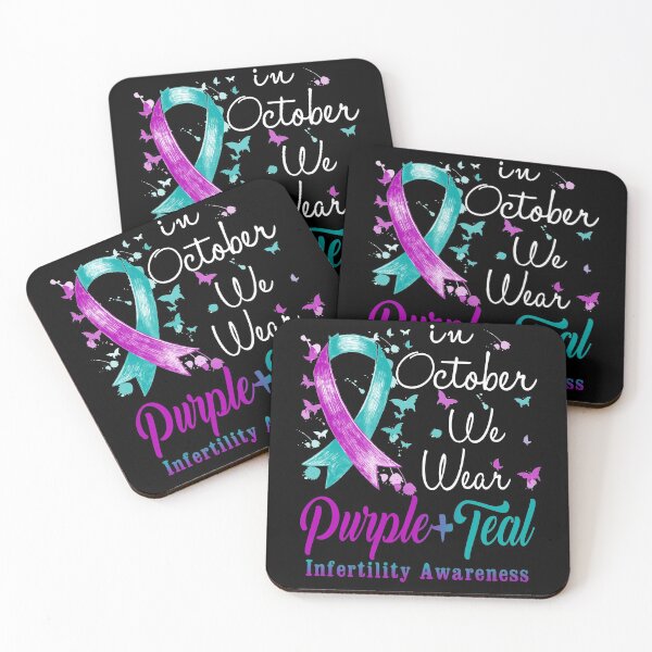 Item preview, In October We Wear Purple & Teal Ribbon Infertility Awareness designed and sold by largellie.