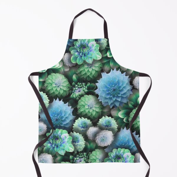 Item preview, Blue Green Dahlias designed and sold by bloomingvine.