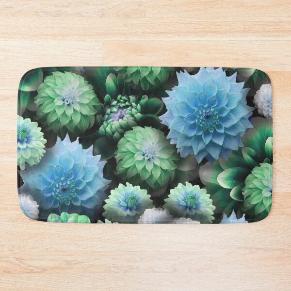 Item preview, Blue Green Dahlias designed and sold by bloomingvine.
