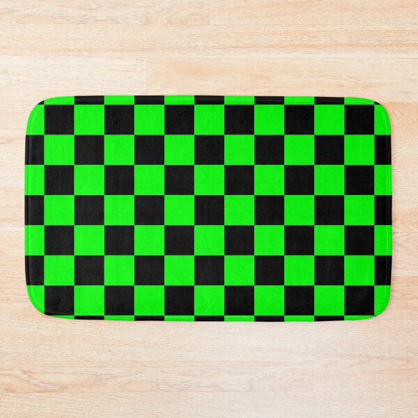 Item preview, Checkered (Large Squares) Electric Green and Black designed and sold by Tree45.