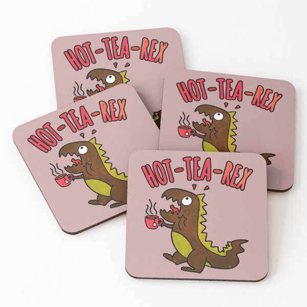 Item preview, Hot Tea Rex Funny Cute Dinosaur Pun (Brown) designed and sold by jufiokart.