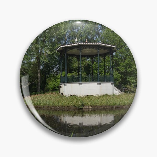 Item preview, Amsterdam Vondelpark - Elegant Garden Gazebo with a Heron on the Roof designed and sold by Georgia Mizuleva.