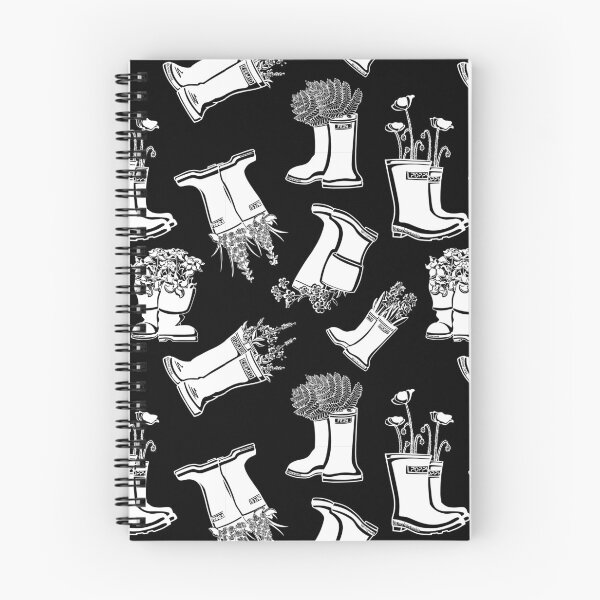Item preview, Painy Brush White Lineart Rain Boots designed and sold by Krystal  Thomas.