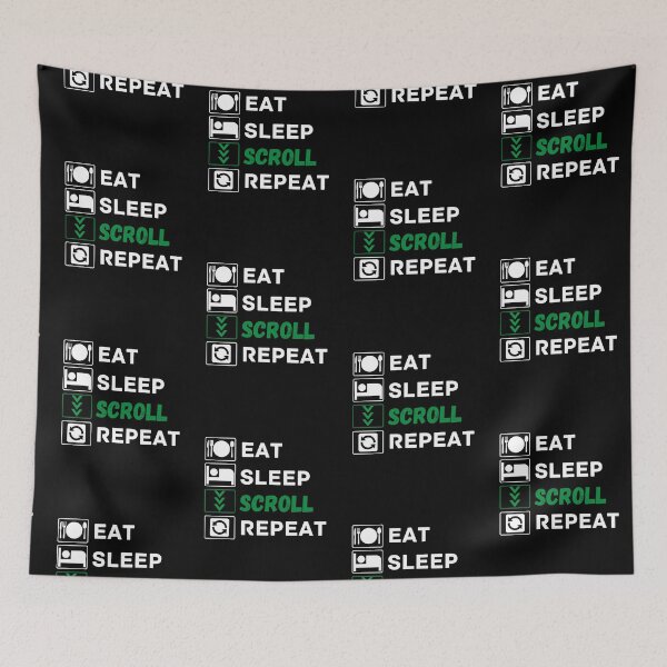 Item preview, eat sleep scroll repeat designed and sold by ronaldsonou.