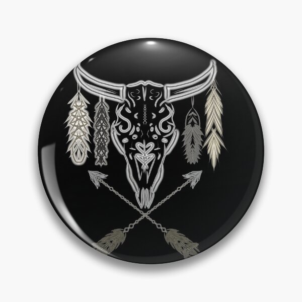 Item preview, Western skull designed and sold by FickleandFancy.