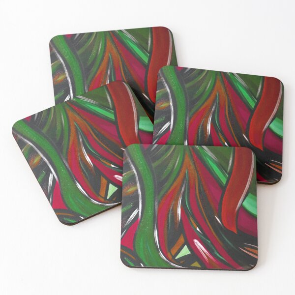 Item preview, Red and Green Ribbons Flow Northward designed and sold by KR Art Studio.