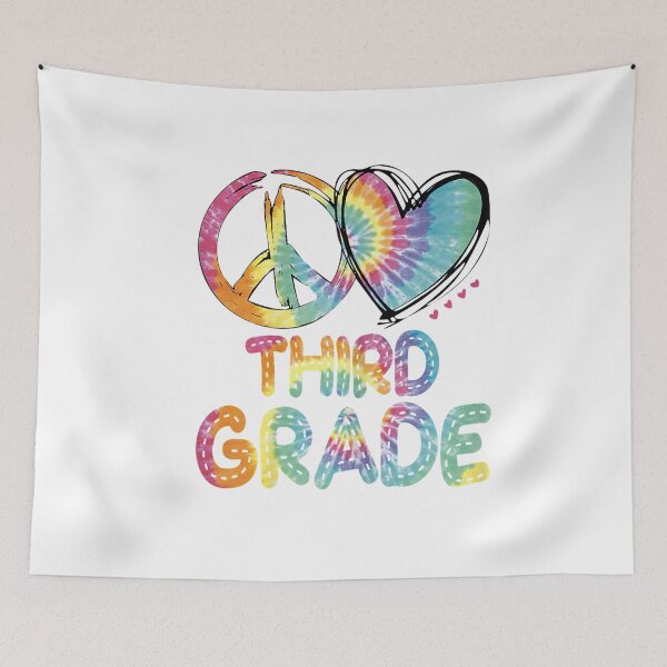 Item preview, Peace Love Third Grade Funny Tie Dye Hello Third Grade  designed and sold by FelixRiojas.