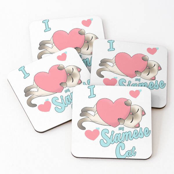Artikelvorschau, I Heart My Siamese Cat süße kawaii Liebe entworfen und verkauft von xenotransplant.