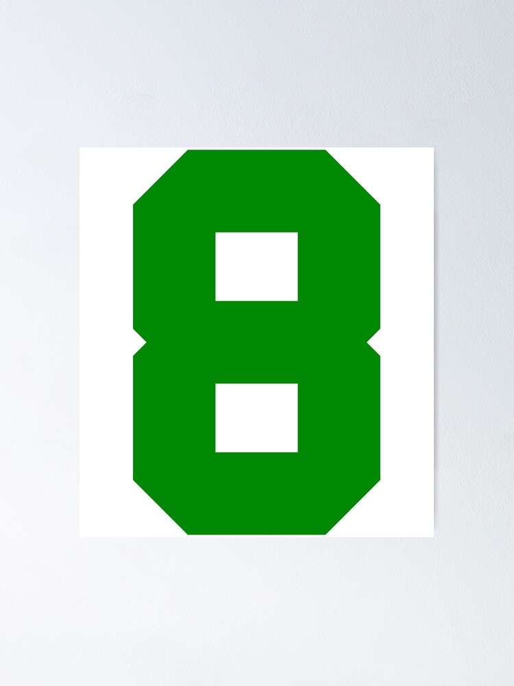 Number 8 Sports Green Poster