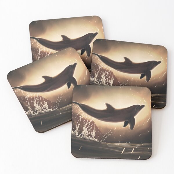 Item preview, Dramatic Bottlenose Dolphin Digital Art designed and sold by Jaynee Grace.